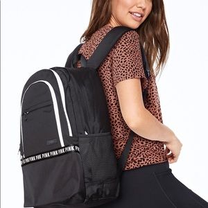 PINK COLLEGIATE BACKPACK BLACK
